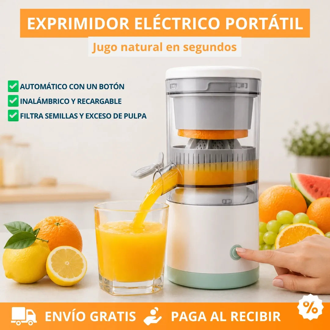 Exprimidor Eléctrico Portátil Recargable - Jugo Natural En Segundos