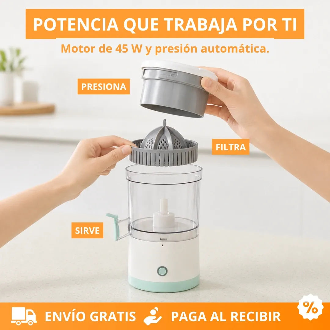 Exprimidor Eléctrico Portátil Recargable - Jugo Natural En Segundos