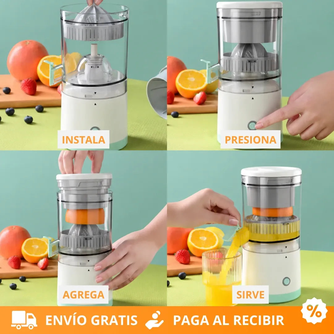 Exprimidor Eléctrico Portátil Recargable - Jugo Natural En Segundos